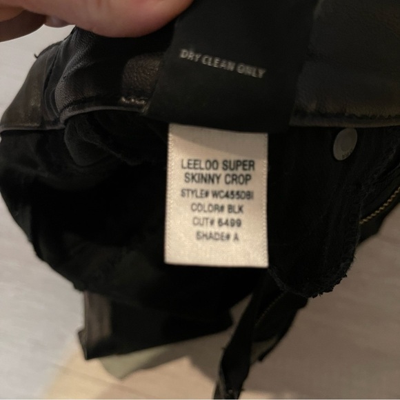 Hudson  Vintage Leeloo Super Skinny Crop Black with Lambskin Leather Trim, 26 - Picture 12 of 16